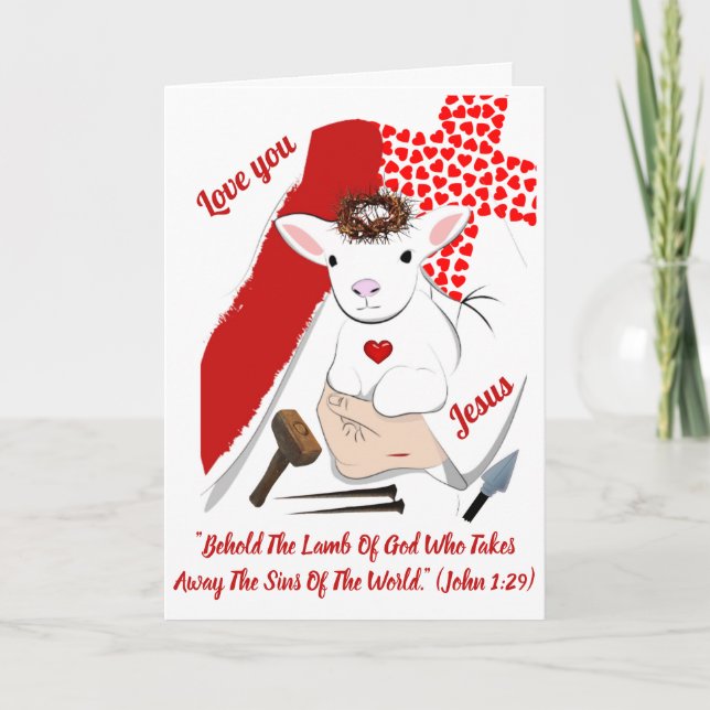 Auferstehungslamm Gottes Grußkarte Karte (Vorderseite)