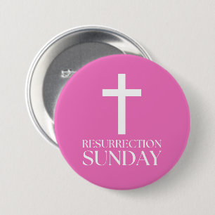Auferstehungssonntag Kreuz Christliches Osterfest Button