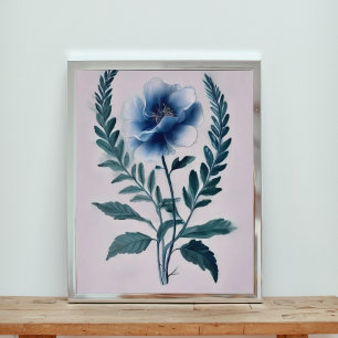 Auffallend blaue Blume Fotodruck