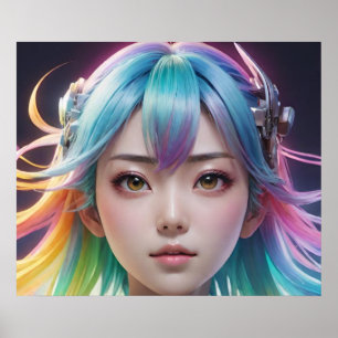 Auffallend große Augen Poster