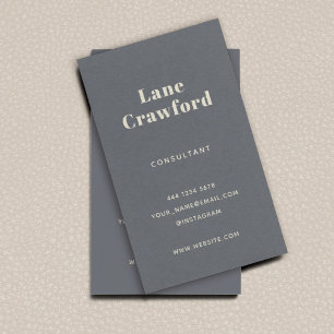 Auffallend Modernes Minimalistisches Dusty Blue El Visitenkarte
