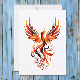 Auffallend Phoenix in Flammen Vector Art Feiertagskarte