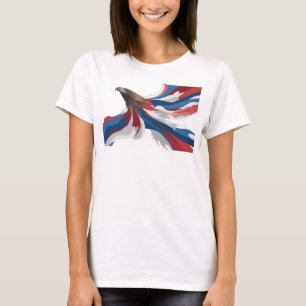 Auffallend roter abstrakter Adler - maßgeschneider T-Shirt