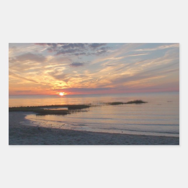 Auffallende Sonnenuntergänge über Cape Cod Foto St Rechteckiger Aufkleber (Vorderseite)