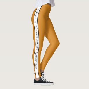 Auffallender moderner brauner Hintergrund l Text Leggings
