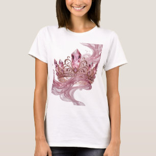 Auffallender Silber-PRINCESS CROWN Statement-Schmu T-Shirt