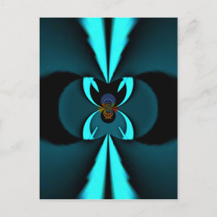 Auffallendes Design für Cyan und Black Vector Postkarte