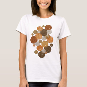 Auffallendes Grau ORANGE BLASEN Druck T-Shirt