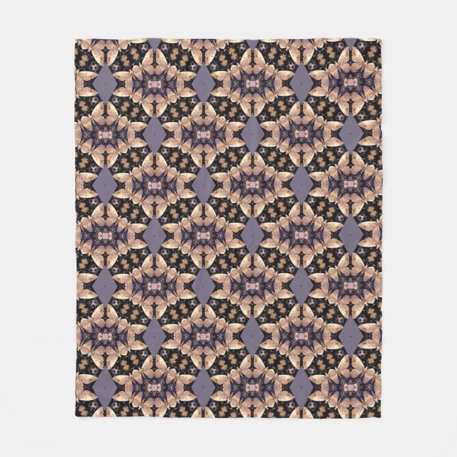 Auffallendes graues und braunes, feines Design Fleecedecke (Vorderseite)