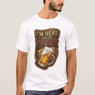 Auffallendes ICH BIN HIER UM DES BIERES WILLEN T-Shirt