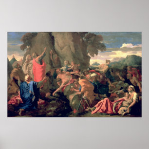 Auffallendes Wasser Moseses vom Felsen, 1649 Poster