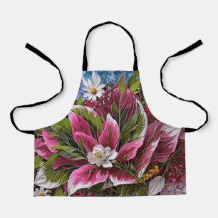 Auffällige Blumen Schürze