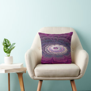 Auffällige Blumenfarbige Abstrakte Fraktal-Kunst R Kissen