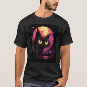Auffällige Katzensilhouette Ihr Mode Statement T-Shirt