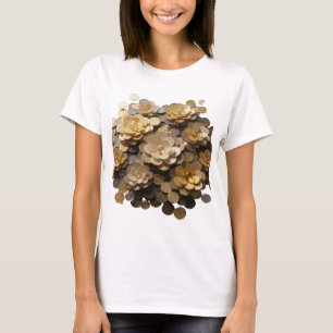 Auffällige silberne ABSTRACT ART Abstrakte Gestalt T-Shirt