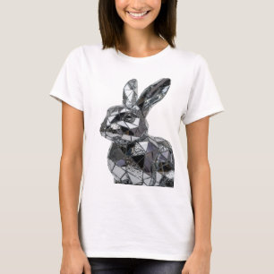 Auffällige silberne ABSTRACT ART moderne Gestaltun T-Shirt