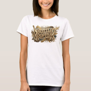 Auffälliger orangefarbener BOTTLE POPPER Wearable T-Shirt