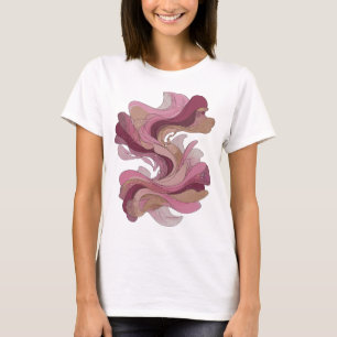 Auffälliger silberner ABSTRACT ART Kunstdruck T-Shirt