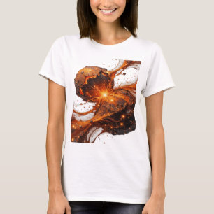 Auffälliger silberner KUNSTDRUCK FÜR ABSTRACT ART T-Shirt