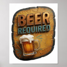 Auffälliges BIER ERFORDERLICH Textdesign
