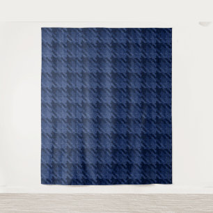 Auffälliges Muster der blauen Formen Wandteppich