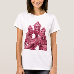 Auffälliges rosa ABSTRACT ART Design T-Shirt