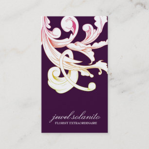 Aufflackern-Aubergine des Laub-311-Vivid Visitenkarte
