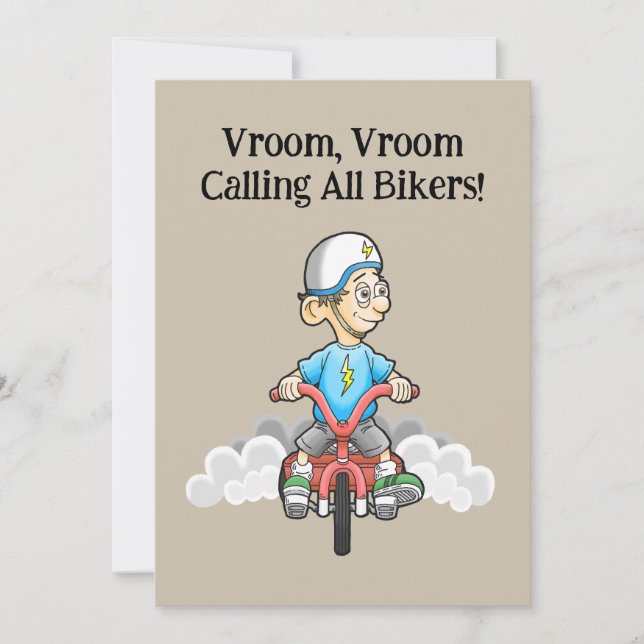 Aufforderung an alle Biker zum Geburtstag Einladung (Vorderseite)