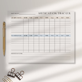 Auffrischungsnotiz für den Arztracker Notizblock
