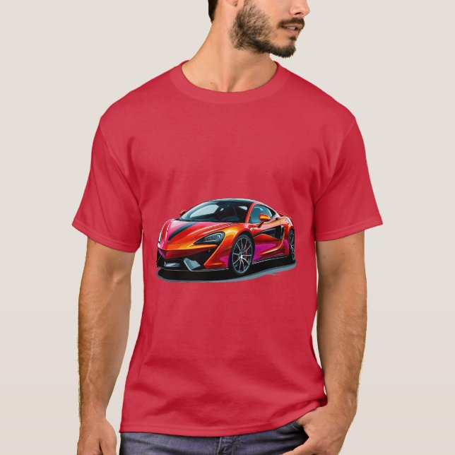 Aufführung eines lebendigen Red Sports Car T-Shirt (Vorderseite)