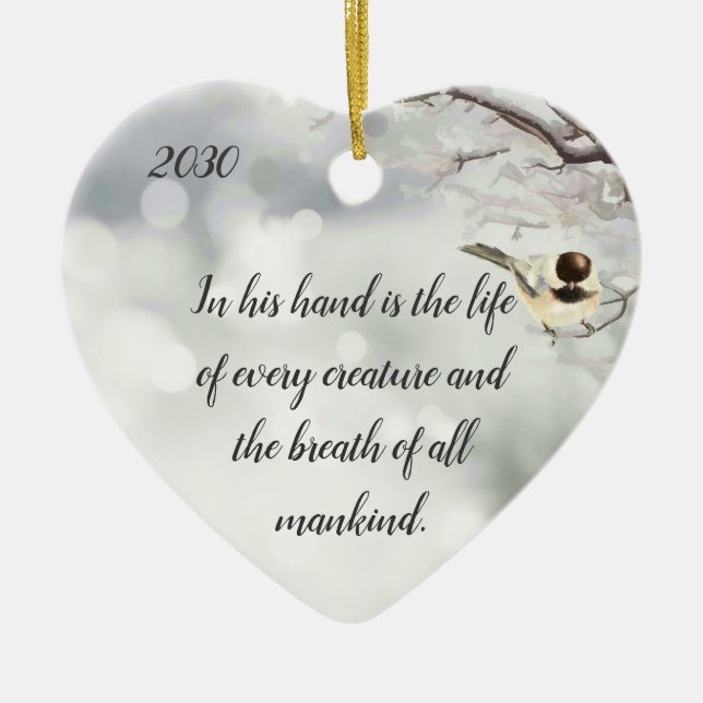 Aufgabe 12:10 Bibelschrift in seinem Leben Keramik Ornament (Vorne)