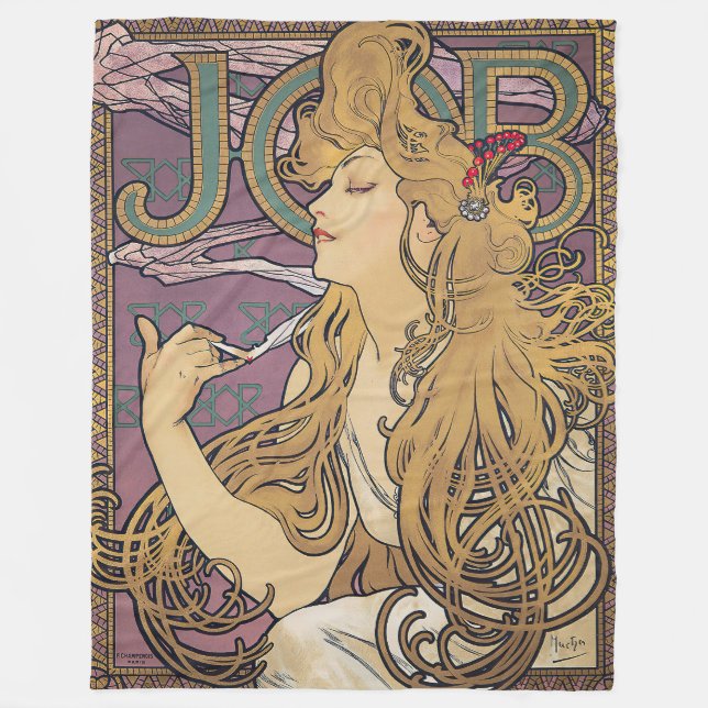 Aufgabe (1896) von Alphonse Mucha Fleecedecke (Vorderseite)