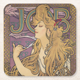 Aufgabe (1896) von Alphonse Mucha Rechteckiger Pappuntersetzer
