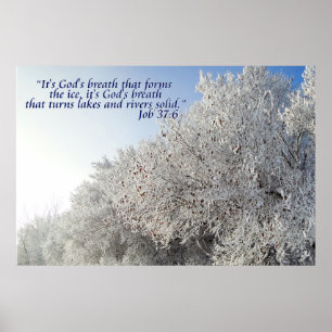 Aufgabe 37:6 Inspirationische Winterlandschaft Poster