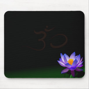 Aufgeblühte blaue Lotus-Mauspad Mousepad