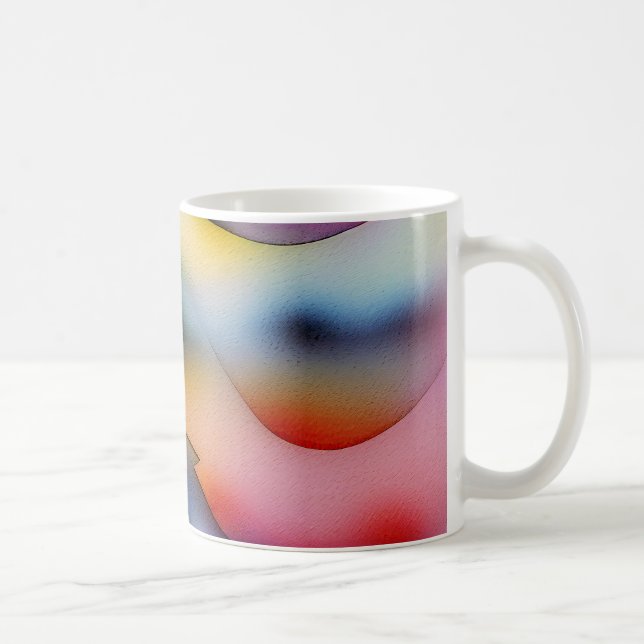 "Aufgebrochene Wellen" Zeitgenössische Abstrakte K Kaffeetasse (Rechts)