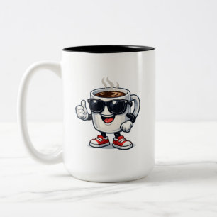 Aufgedrehter Kaffeebecher Zweifarbige Tasse