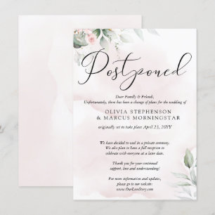 Aufgehängte Hochzeitsohle Wasserfarben blass Rosa Einladung
