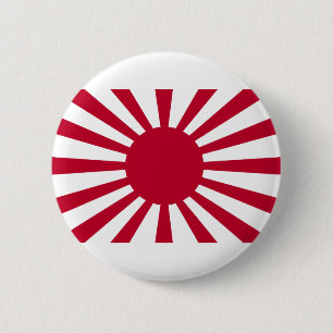 Aufgehende Sonne-Kriegs-Flagge der Button