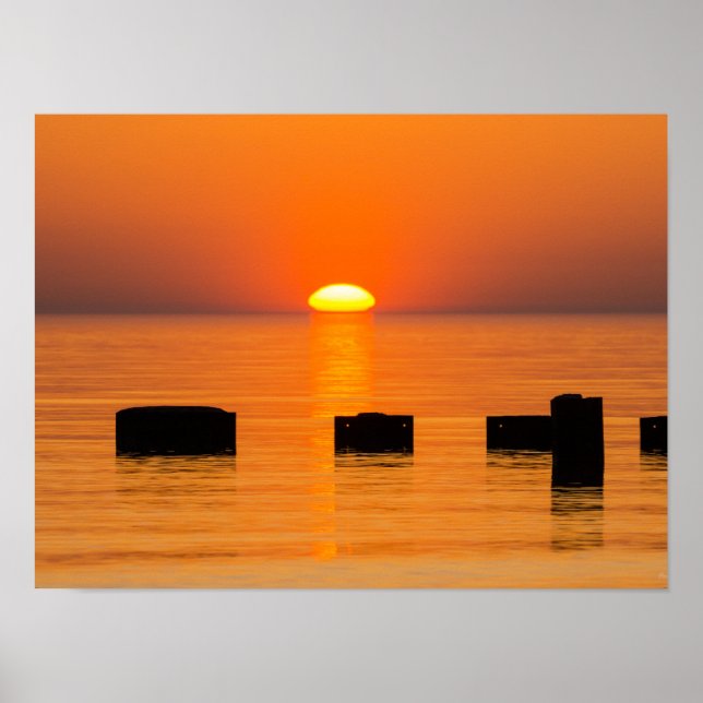 Aufgehendes Orange Poster (Vorne)