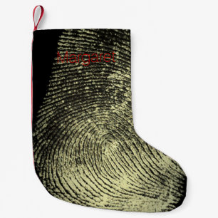 Aufgehobener Schleifen-Fingerabdruck Kleiner Weihnachtsstrumpf