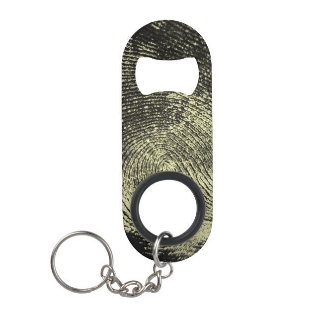 Aufgehobener Schleifen-Fingerabdruck Mini Flaschenöffner (Vorderseite)