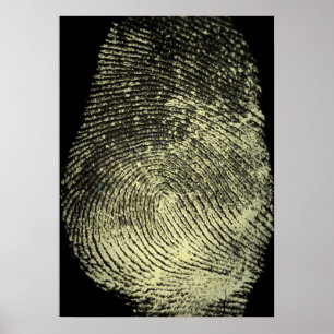 Aufgehobener Schleifen-Fingerabdruck Poster
