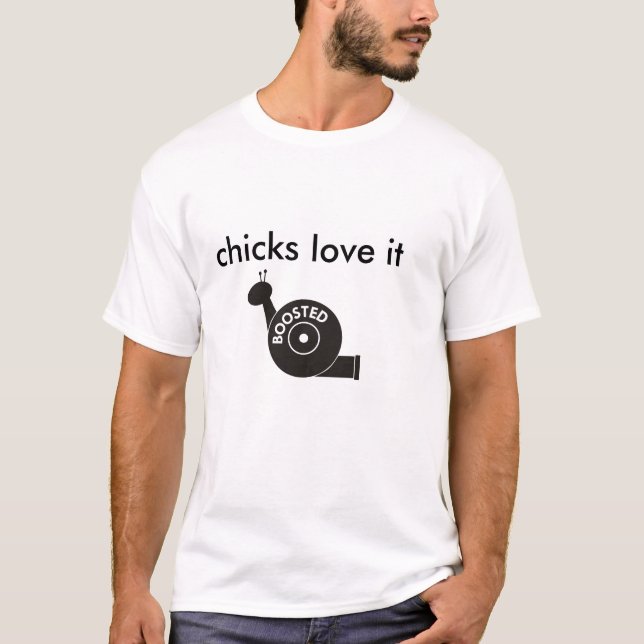 aufgeladene Schnecke, Küken-Liebe es T-Shirt (Vorderseite)