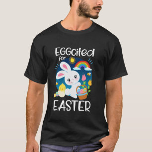Aufgeregt für Osterhasen-Ostereiersuche Mädchen Ju T-Shirt