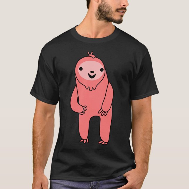 Aufgeregt Red Sloth T-Shirt (Vorderseite)