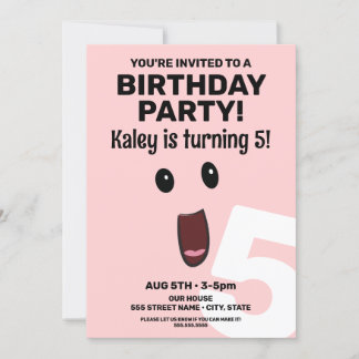 Aufgeregt zum Geburtstag Einladung