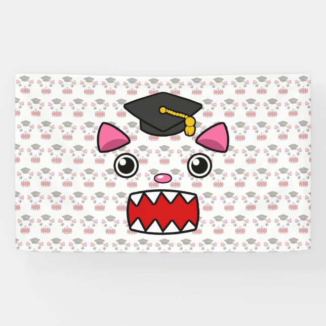 Aufgeregte Abschluss-Katze Banner (Horizontal)
