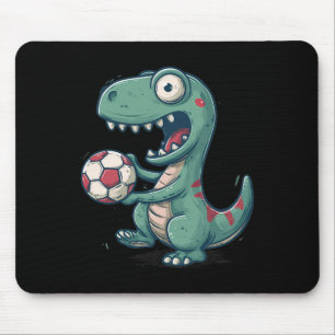 Aufgeregter Dinosaurier-Fußball für Juric und Foss Mousepad