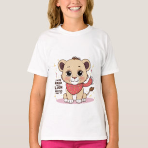 Aufgeregter Löwe - Joyful Jumping Lion Cub T - Shi T-Shirt